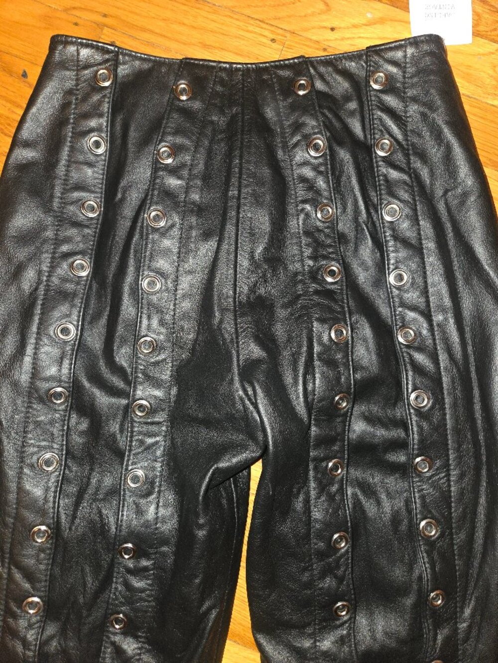 Leather Lace up pants